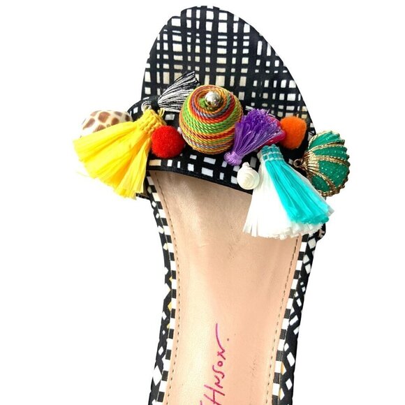 Betsey Johnson  womens shoes wood soles block heel size 7 - Picture 5 of 7